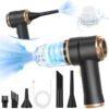 Belibuy V8 max Auto-Staubsauger, 4-in-1 tragbarer Mini-Akku-Staubsauger für Auto und Zuhause, 19.000Pa Saugkraft, Typ-C-Aufladung, 2 Saugmodi, Handstaubsauger für Auto, Desktop, Tastatur (Schwarz)